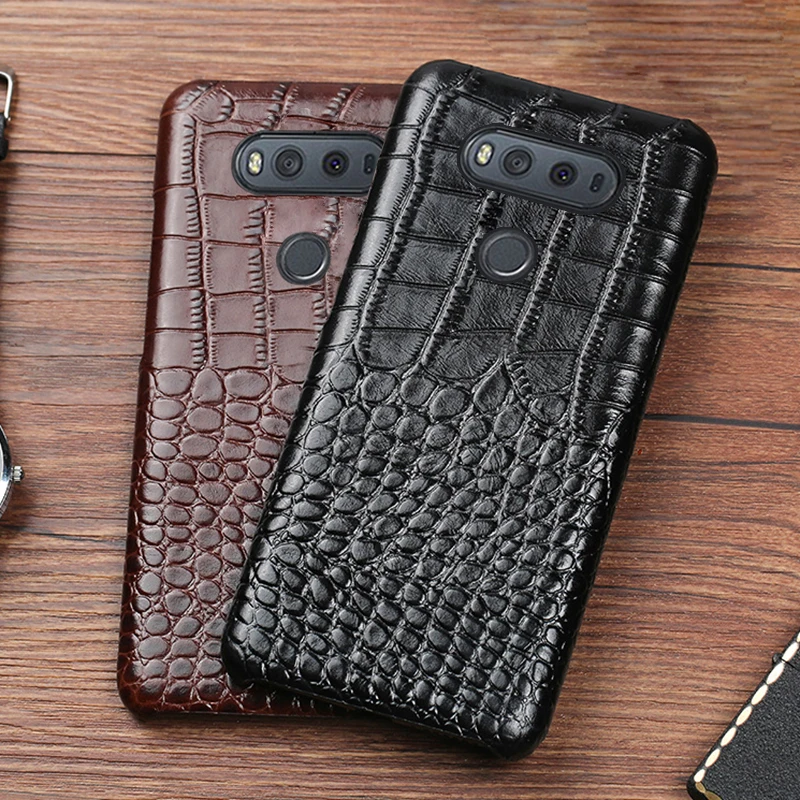 Чехол для телефона LG G6 G7 V10 V20 V30 V40 V50 ThinQ G3 G4 G5 G8s K40 K50 класса люкс Crcodile текстуру
