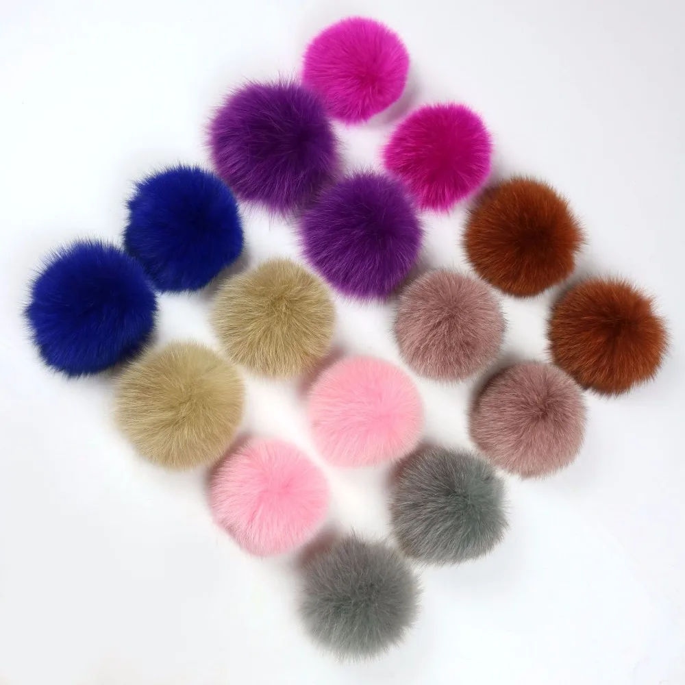 

25 pcs per lot DIY 6CM Best Genuine Fox fur Pompon Ball Fox Head fur Pom Pom Ball Cloth Shoes Bag phone Car Pendent Accessories