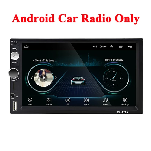 Android Radio Podofo 2din 7023B автомобильный Радио " сенсорный в тире Авто Аудио плеер MP5 плеер авторадио Bluetooth Камера заднего вида дистанционное управление - Цвет: Android Radio