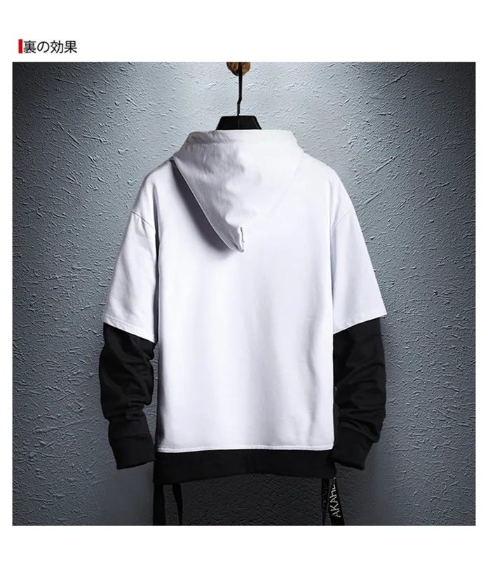 New Hoodie Sweatshirt Mens Hip Hop Pullover Cool Hoodies Streetwear Casual Fashion Clothes colorblock hoodie cotton M-5XL