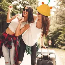 Bucket Hat Outdoor Sun Protection Cap Bean Sprouts Parent-Child Basin Hat Sun Hat Small Yellow Hat Fisherman Parent-Child Hat