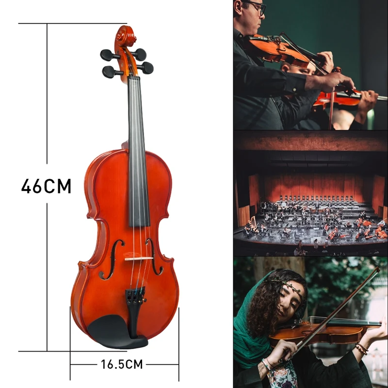Шьет-1/4 высокоглянцевая скрипки готовой скрипки студент скрипки с коробка+ галстук-бабочка+ канифоль студент Крытый Виолончель натуральная скрипка