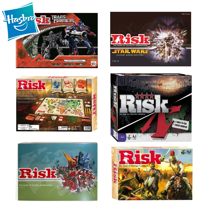 

Hasbro Risk Game Six Strategic Conquer English Card Party Games Multiplayer Interactive Board