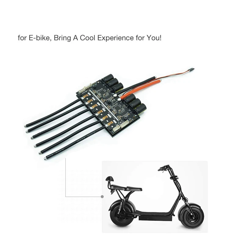 V6.6 Dual Fsesc6.6 на основе Vesc6 W/алюминиевый радиатор 200A Esc для электрического