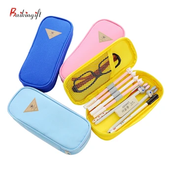 

Creative Oxford cloth Pencil Case Large Storage Pen Bag Simple Style Zipper Pencil Bag for Boys&Girls School Stationery Supplies
