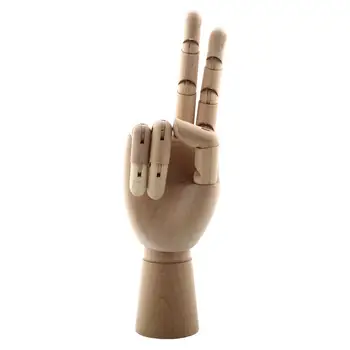 

10" Wooden Artist Articulated Right Hand Gift Art Model SKETCH Decoracao
