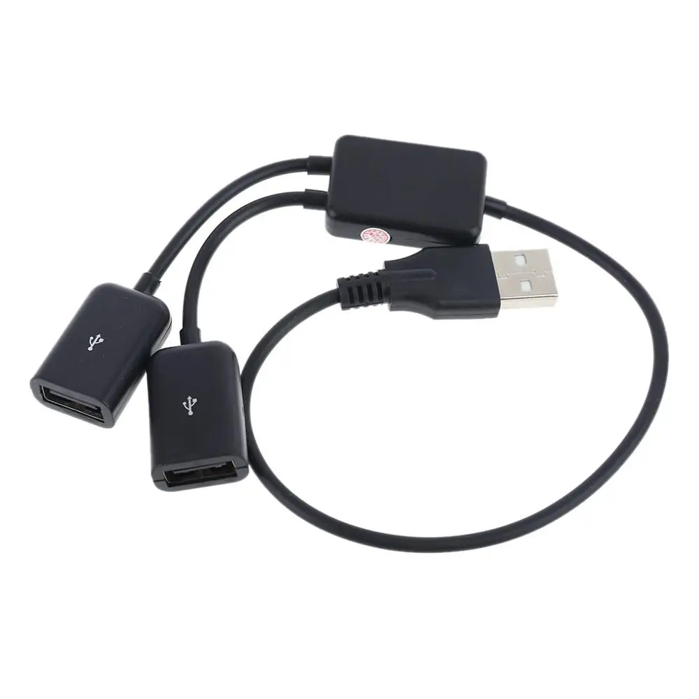 

Durable USB OTG Hub Cable High Speed USB 2.0 Male to Double Female Plug Adapter Converter Cord Line Wire