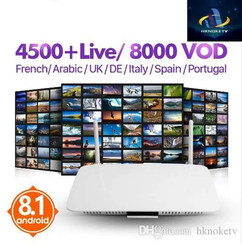 IP tv Франция tv Box Q1404 Android 8,1 ТВ приемник Арабский IP tv 1 год Франция арабский Бельгия Турция Португалия IP tv Box