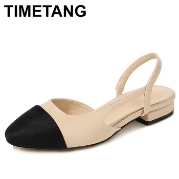 

TIMETANG Coarse single color back head fashion 2019 women summer shoes sandals