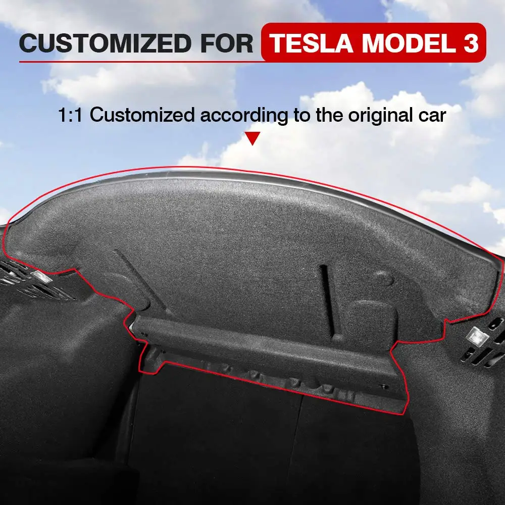 Для Tesla модель 3 Автомобильный задний багажник звукоизоляционный хлопковый коврик звуконепроницаемый защитный коврик шумоподавляющий коврик автомобильные аксессуары