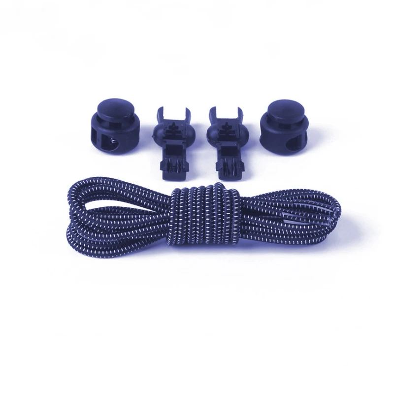 Шнурки без галстука для мужчин и женщин, взрослых и детей, спортивные шнурки для ленивых ботинок, эластичные шнурки для шнурков(22 цвета - Цвет: dark blue.white