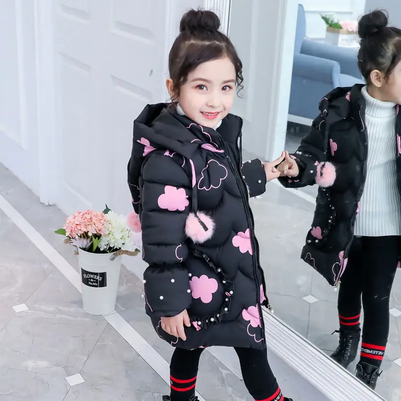 BibiCola/Коллекция года, зимнее пуховое пальто для девочек модное пальто с капюшоном, куртка детская зимняя теплая толстая зимняя куртка с капюшоном