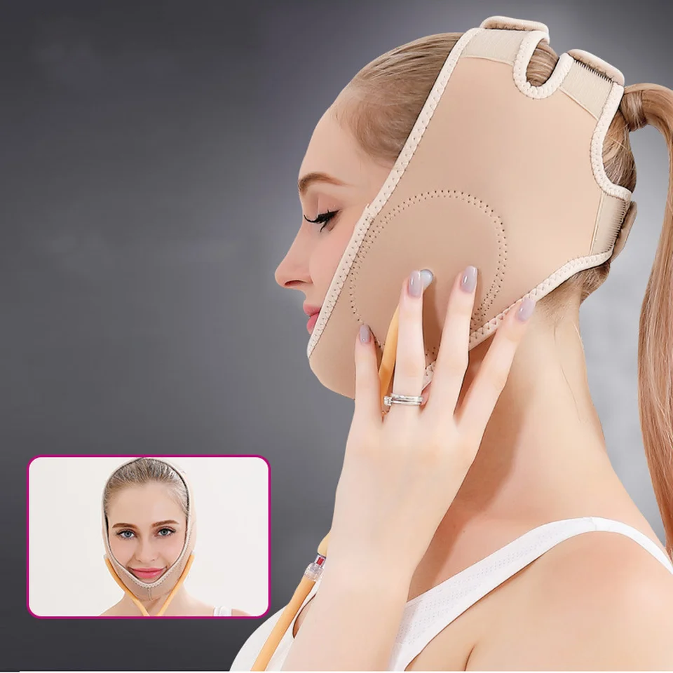 

LINLIN Tremble Inflatable Face Thinner Face Mask Small V Face with Lift-pull Shaping Massage Muscle Tightening Length Line Double Chin Bandage