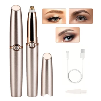 

2 Color Charging Lipstick Eyebrow Trimmer Lipstick Shaving Device Epilator Lady Electric Eyebrow Trimmer 1 Pcs Makeup Device