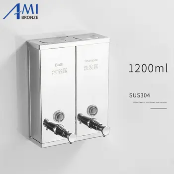 

Double Use 304 Stainless Steel Soap Dispenser Luxury Bathroom Hand Soap Bottle Press-Type Liquid Soap Dispensers