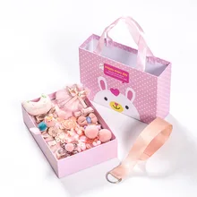 Детские украшения для волос набор головной убор 18 штук корейский стиль ребенок год День рождения Подарочная коробка Интегрированный чехол для сиденья заколки