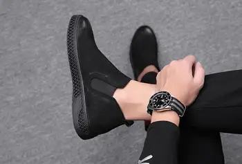 

2018 new autumn and winter Martin boots men's snow casual boots high-top men's shoes short tube Chelsea boots