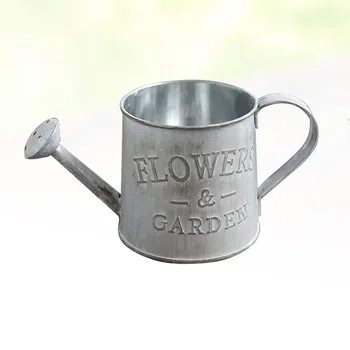 

1Pc Flower Vase Iron Metal Rustic Style Can Pitcher Flower Vase Pot Jug for Home Party