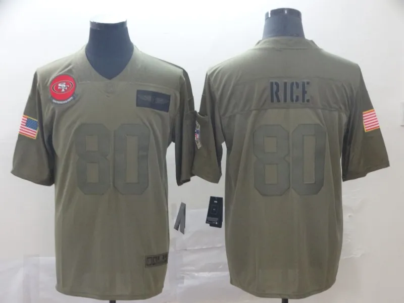 Men Быстрая Сан-Франсиско Высокое качество Мужские 49ers Jerry Rice 80 Джерси - Цвет: Men