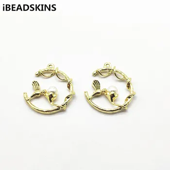 

New arrival! 29x27mm 100pcs Imitation pearls Round shape Charm for Earrings parts,hand Made Earrings Findings Jewelry DIY