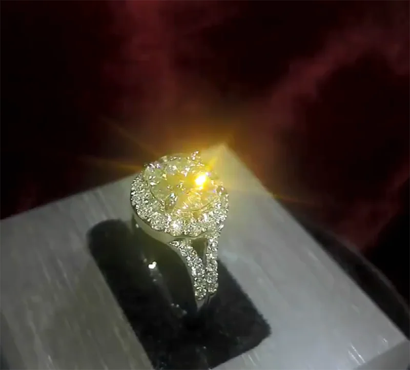 18K Золотое кольцо 1ct D Цвет VVS Moissanite кольцо с бриллиантами обручальное кольцо с национальным сертификатом