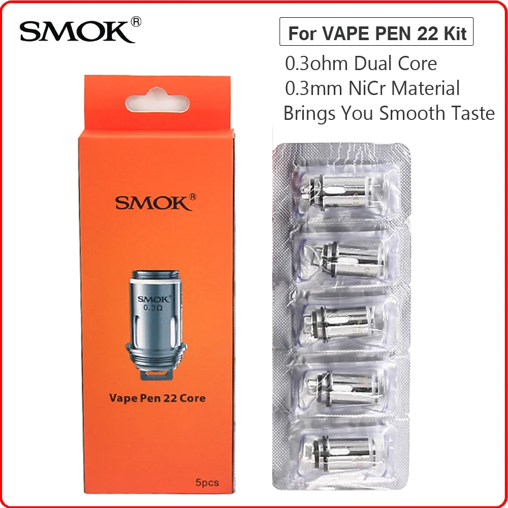 Оригинальный испаритель SMOK Vape Pen 22 Core нагреватель 0 3 Ом Сопротивление испарителя