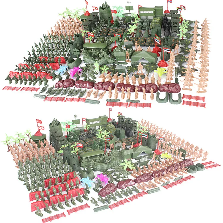 

World War II xiao bing ren 325-Piece Set Military Base Model CHILDREN'S Toy