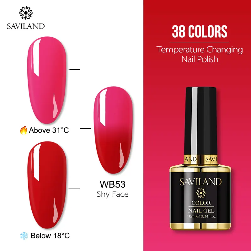 Гель-лак SAVILAND, 36 цветов, меняющий температуру, Гель-лак, меняющий настроение, гель для ногтей, не впитывается, лак для ногтей - Цвет: 10ml WB53