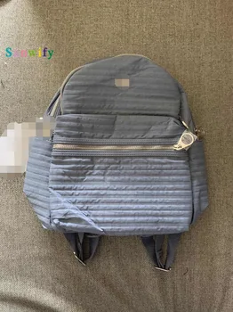 

2019 spring and summer new quilted embossed series women's medium waterproof nylon backpack student bag 12558
