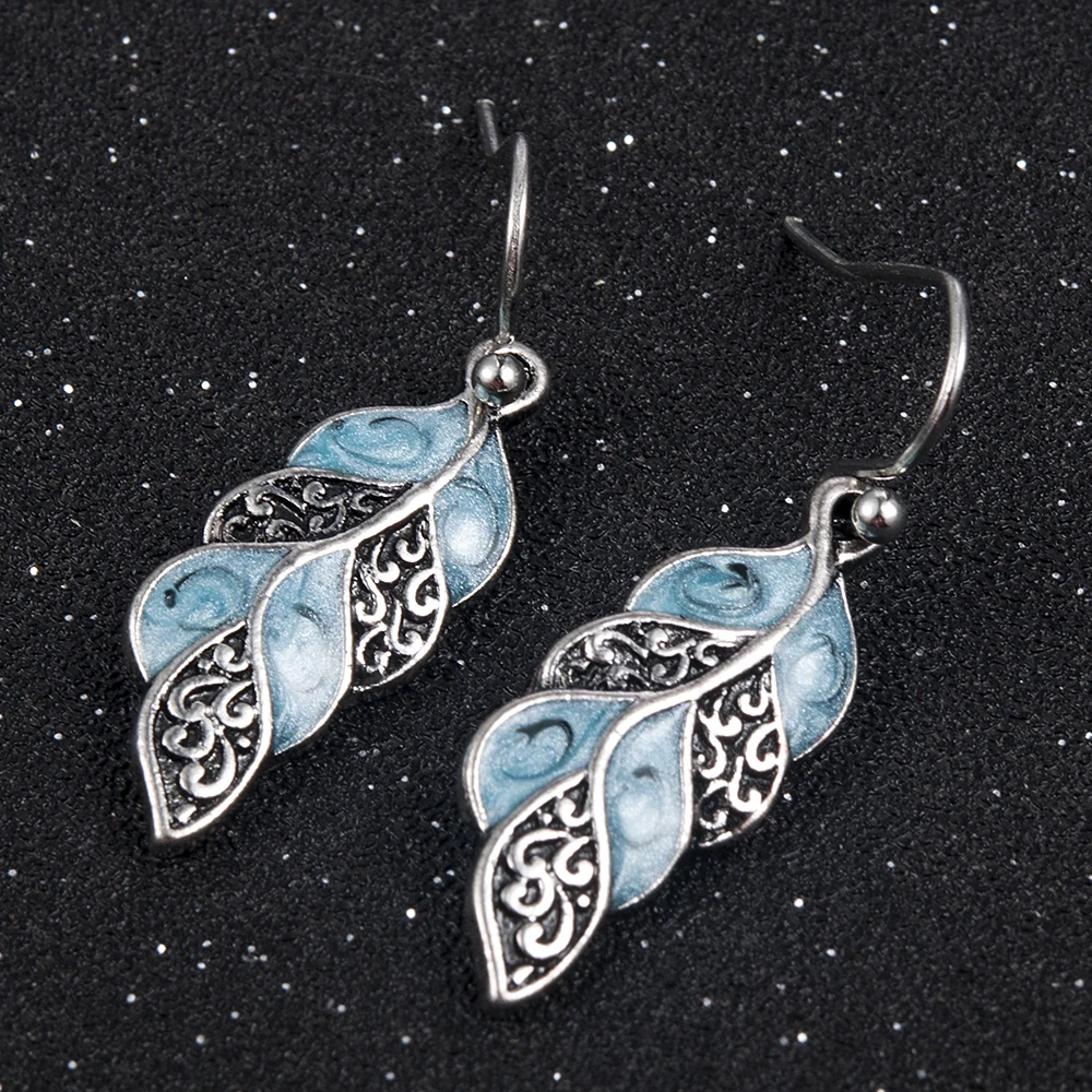 2020 Новая Мода Vintage Opal камень ушной крючок Висячие серьги модное ювелирное изделие