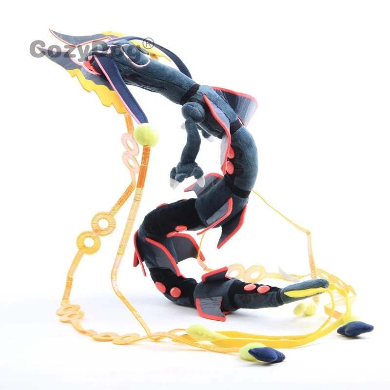 80 см аниме блестящие черные Мега Rayquaza плюшевые игрушки peluche мягкие чучело куклы Пикачу Eevee Gengar серии кукла детский подарок