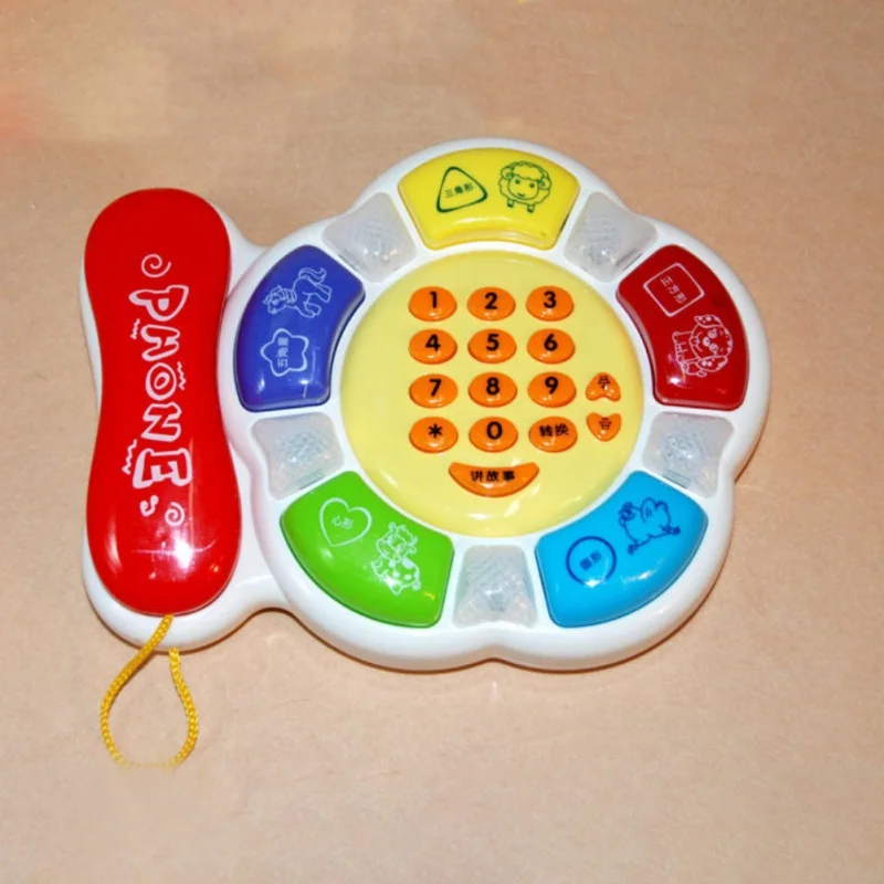 Электронный игрушечный телефон для детские образовательные товары обучающие игрушки для детей детская музыкальная игрушка подарок для детей музыкальная история телефон