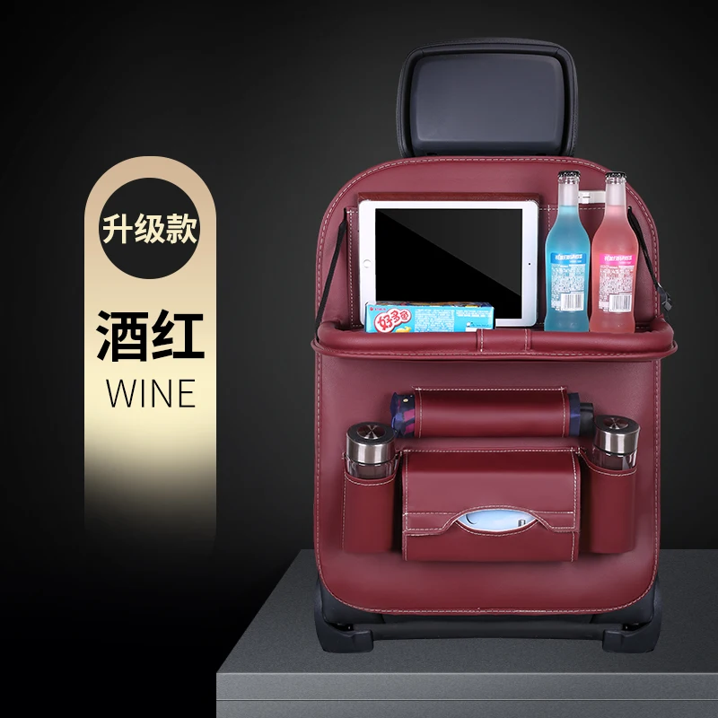 Серебристый Car Seat Back Storage Organizer Bag Multi-Pocket Car for Audi A3(8P) 2008-2013 A4(B8) 2008-2010 A5 2008-2010 A6(C6 - Название цвета: Серебристый