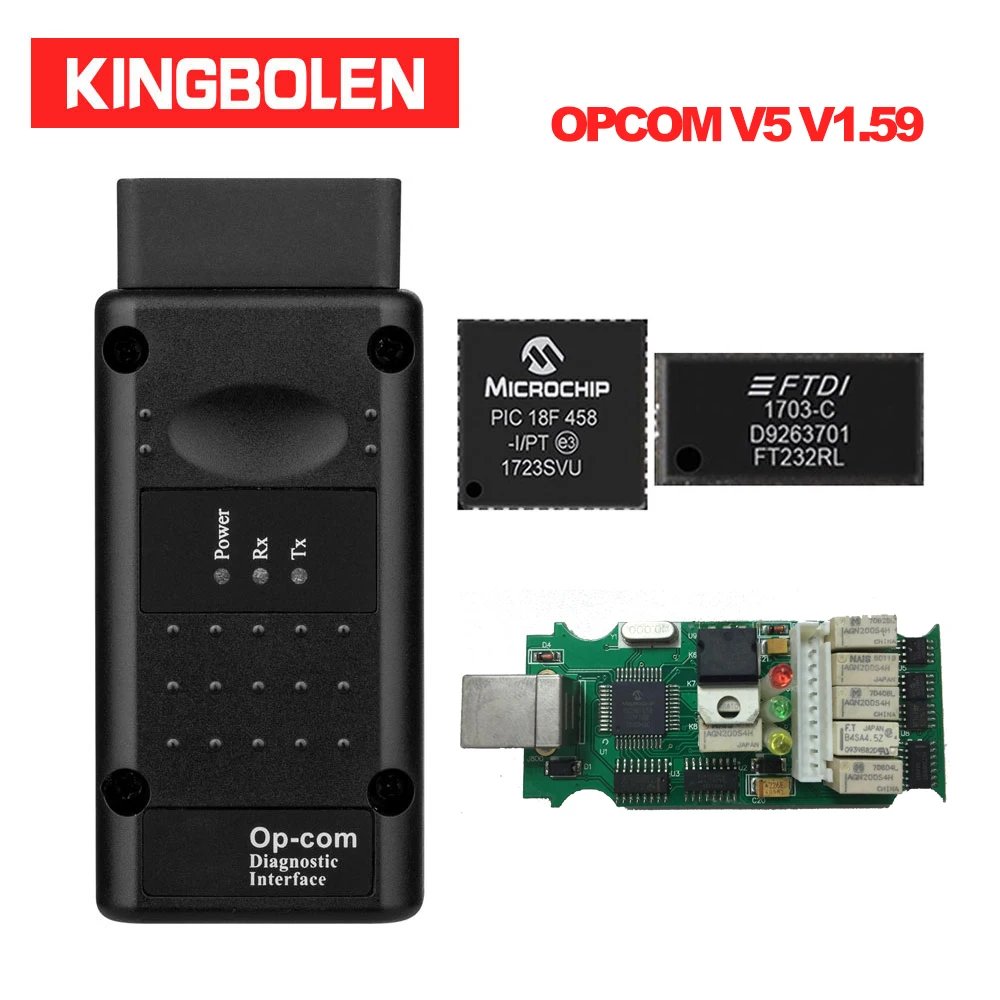 Opcom V5 V1.59 PIC18F458/FTDI чип flash FW обновление Авто диагностический инструмент для Opel CAN BUS