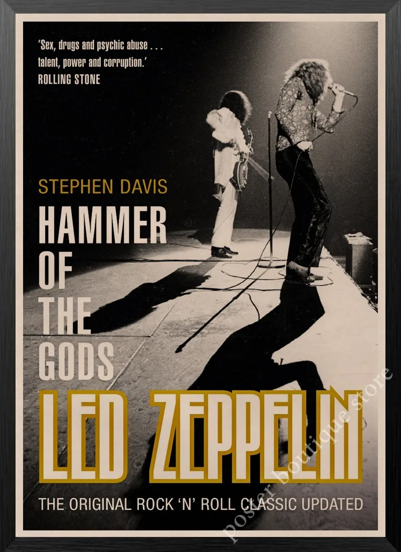 Led Zeppelin рок-н-РОЛ постер, Jimmy страница, Роберт Плант винтажные наклейки домашний Декор наклейки на стену девять процентов/3 - Цвет: 26