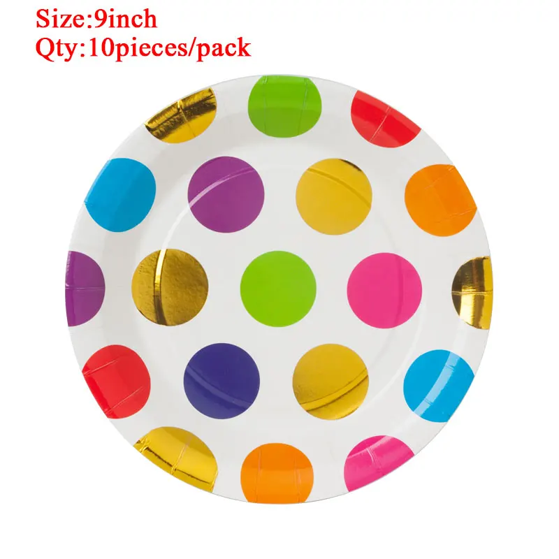 Разноцветные вечерние бумажные стаканчики и тарелки в горошек, салфетки, баннеры, флаги для взрослых, принадлежности для вечеринки на день рождения, свадебные украшения, детская посуда для душа