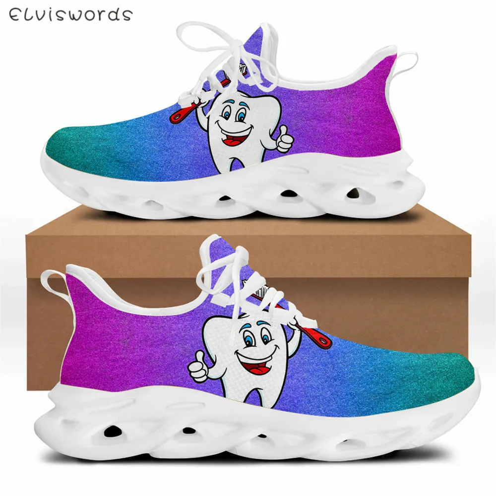 Elviswords Hot Gradient Dental Shoes Funny Tooth/teeth/dentist Print