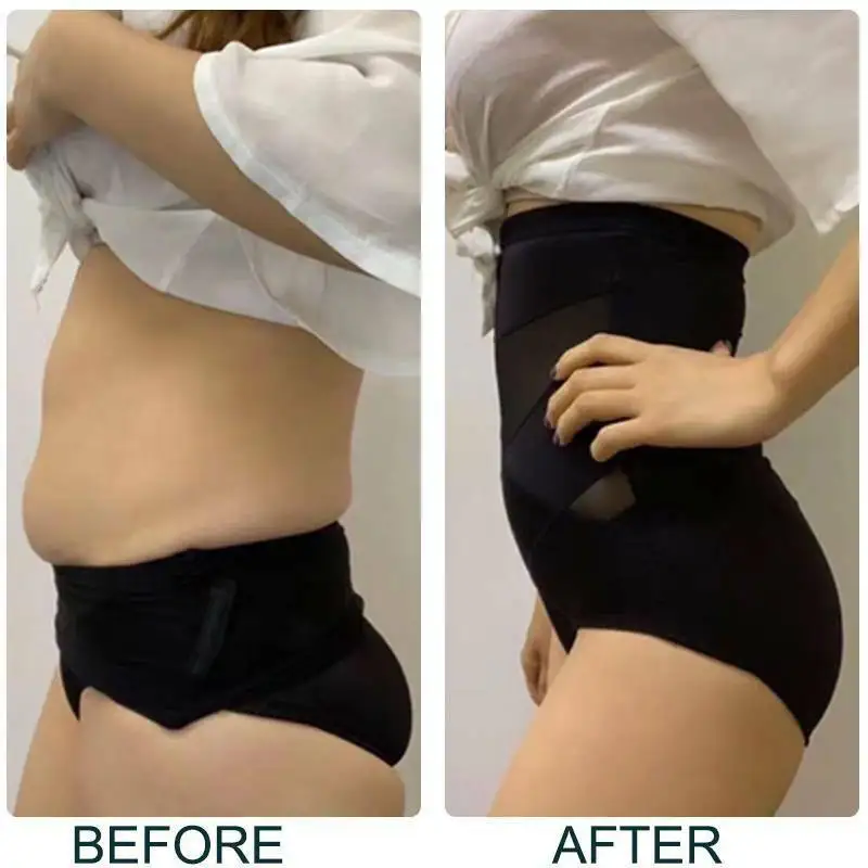 Cross Compression Abs Shaping Pants for Postpartum Abdomen Garment Tummy Tuck High Waist Control Butt Lifter for Women Slim