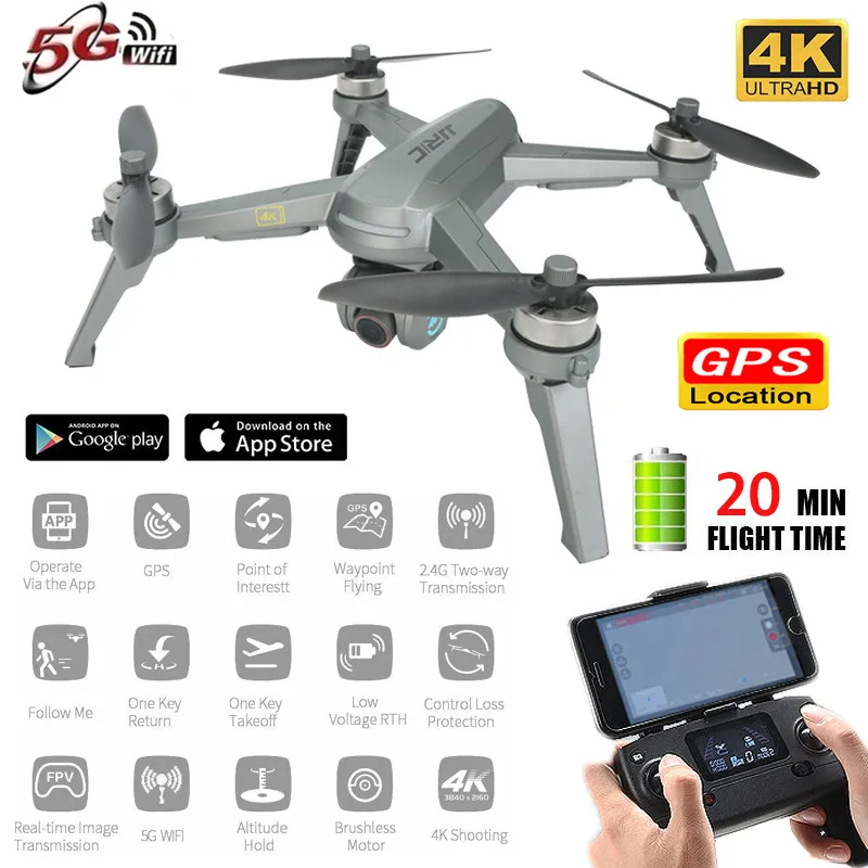 Квадрокоптер с GPS 4k Wi Fi FPV видео складной бесщеточный двигатель регулируемая