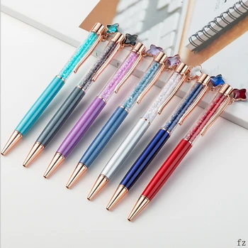 

100 Pcs Crystal Ballpoint Pens Fashion Metal Pen Star Crystal Pendant Ball Pens Novelty Writing Supply Pen for School