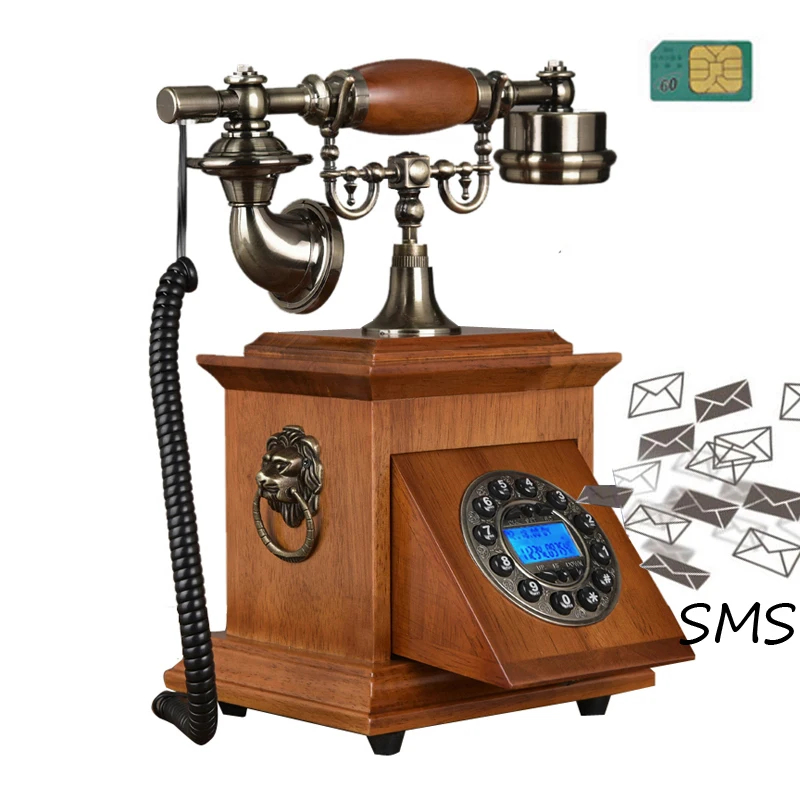 Беспроводной телефон GSM стационарный с SIM-картой ретро для дома офиса отеля