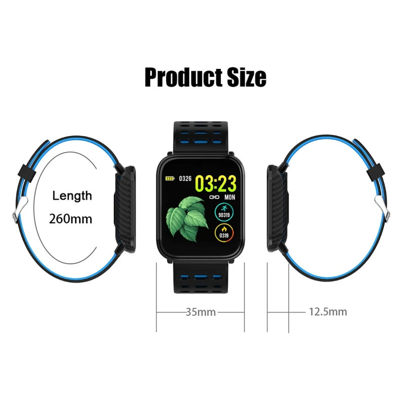 T6 Smartband часы фитнес-браслет большой сенсорный экран OLED сообщение пульсометр время сна оснастка смарт с наручным креплением, шагомером