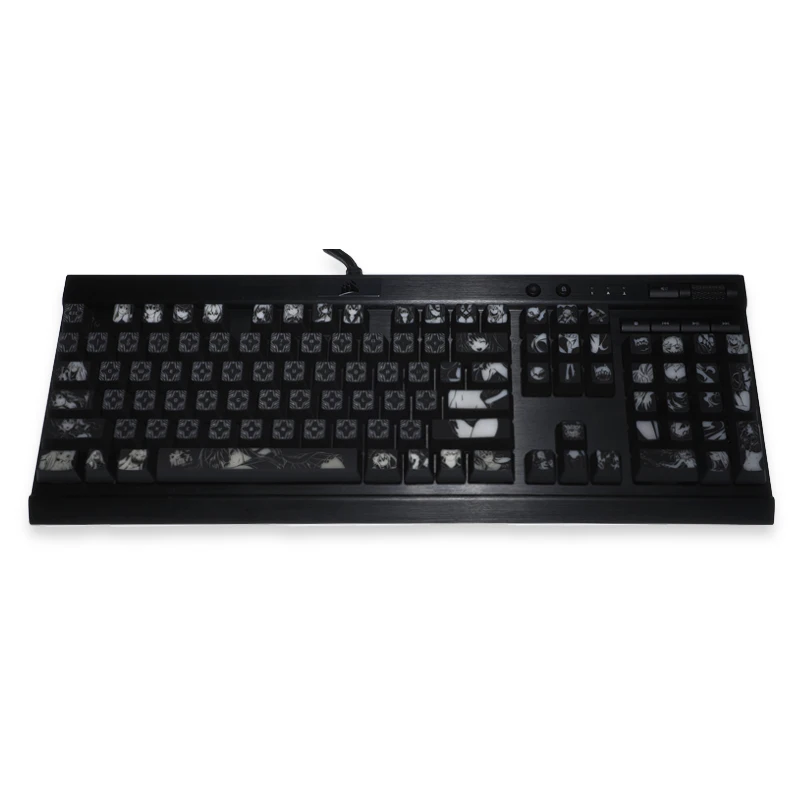Conjunto High-end Backlit Keycap Teclado Mecânico Buraco Preto Revestimento Chave para Kantai Coleção Corsair K70 Razer Cereja 1 - Imagem 4