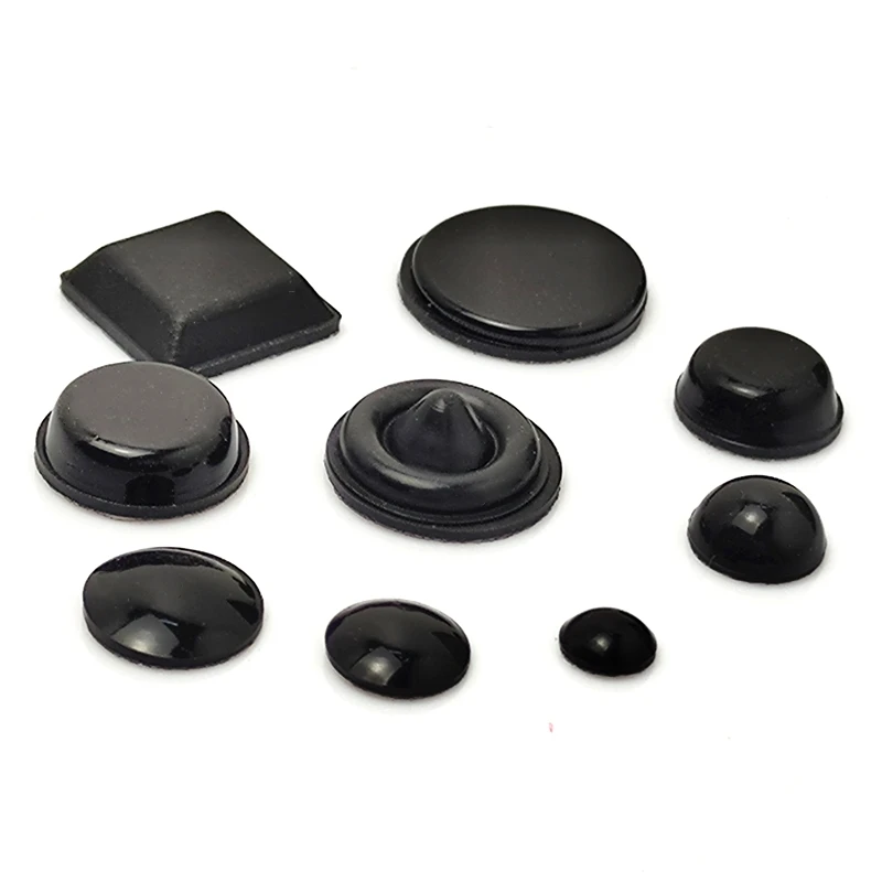1Set Hemisphere Silicon Rubber Door Stopper Self Adhesive Furniture Bumper Damper Buffer Durable Black Anti Slip Feet Pads Dampe