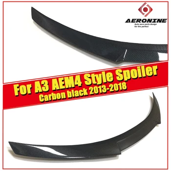 

A3 M4 Style Rear Trunk Wing Lip Spoiler Carbon Fiber for Audi A3 Sedan duckbill Diffuser spoiler Wings Car Styling 2013-2018