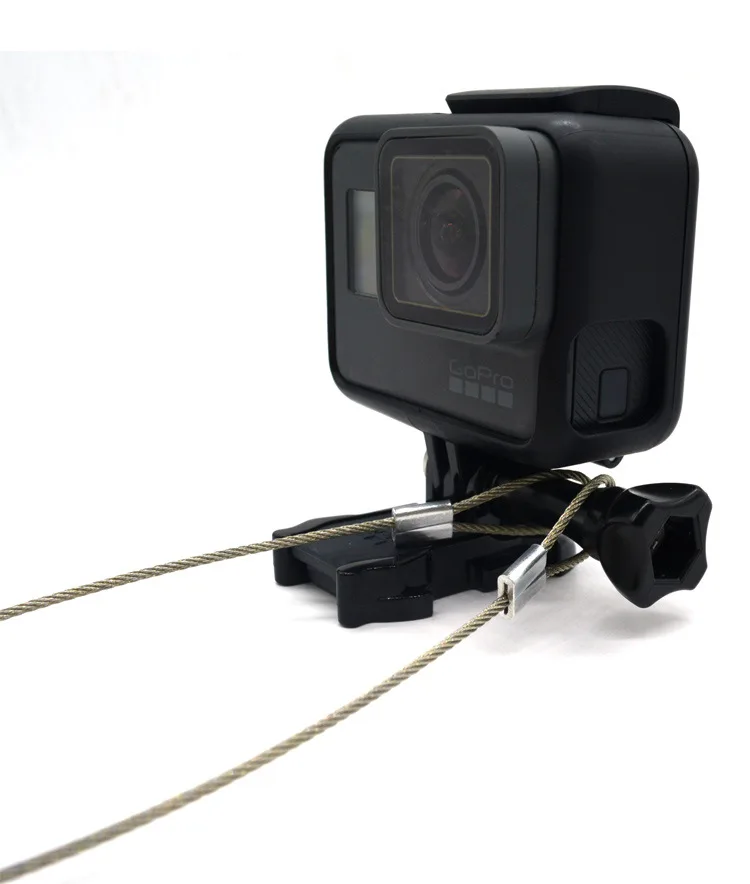 Для Go Pro аксессуары 60 см ремешок из нержавеющей стали трос для GoPro HERO5 4 Session GoPro Hero 5 Black edition/HERO 5 4 3+ 3 2 1