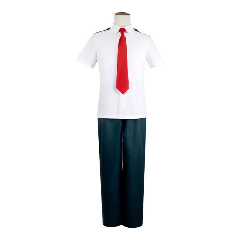 Летние мужские и женские школьные костюмы для косплея с героями мультфильма «Мой герой», костюм для косплея «Boku no Hero Academy Todoroki Shoto OCHACO URARAKA» - Цвет: Top Pants Tie