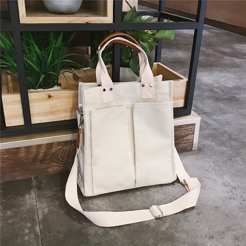 

Canvas Bucket Bag 2019 New Style Women's Autumn And Winter Large Bag Retro Portable Shoulder Bag Fashion Students Shoulder Bag F