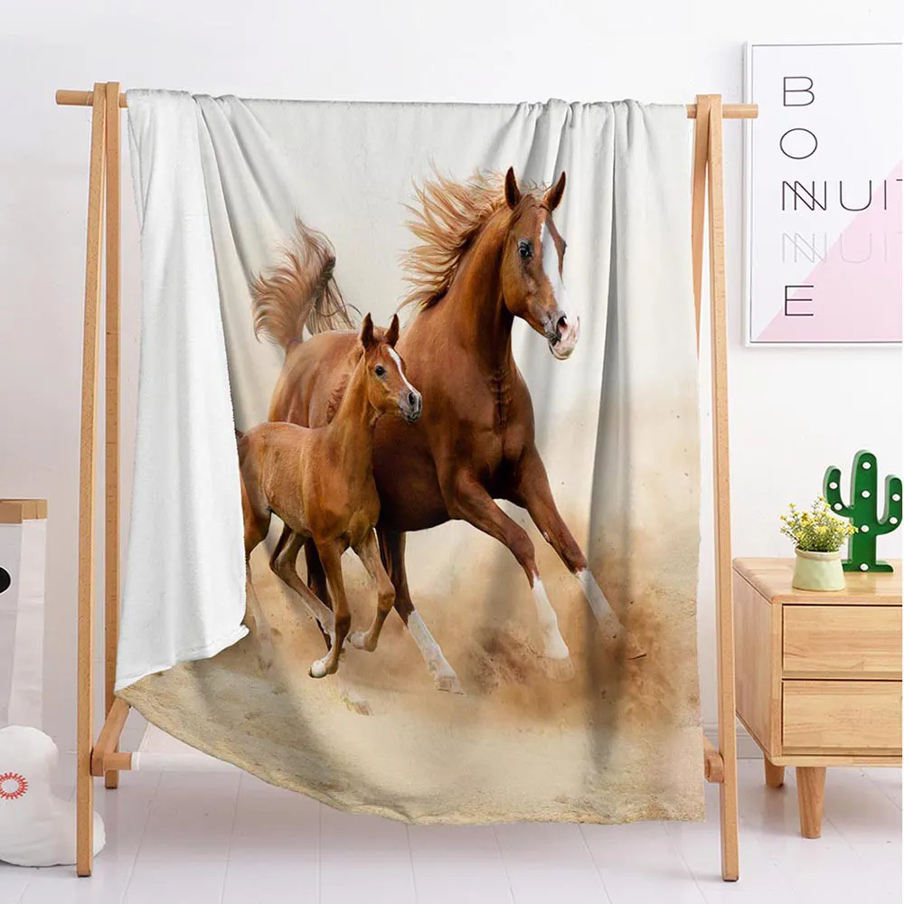 Animal Horse a variety large custom blanket weighted blanket sofa blankets blankets for beds throw blanket bedding