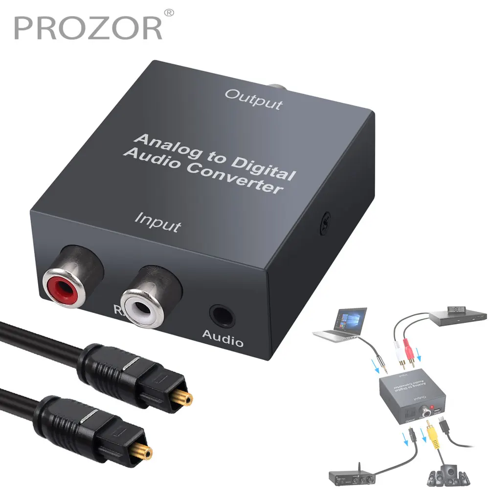 Een trouwe tolerantie Ontwapening Analog zu Digital Audio Konverter Für PS3 Xbox Player R/L RCA 3,5mm AUX zu  Digital Coaxial Toslink SPDIF Optical Audio Adapter|Digital-Analog-Wandler|  - AliExpress
